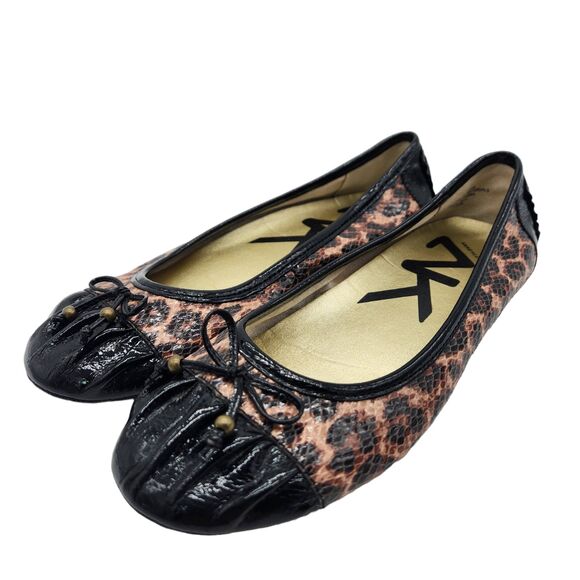AK Anne Klein Womens 7.5M Ballet Flats Cheetah Print Driving Shoes MAINTHEICEM - Picture 1 of 12